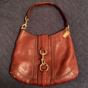 Coach Brown Genuine Leather Handbag Purse